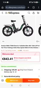 folding ebike, fat tyre. Very comfortable