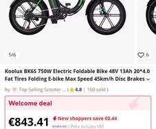 folding ebike, fat tyre. Very comfortable