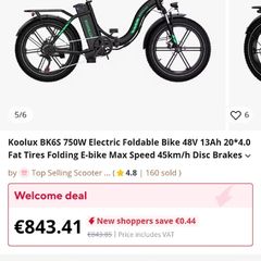 folding ebike, fat tyre. Very comfortable