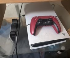PS5 Slim Digital Edition + controller holder(charger) + 2 controllers (good condition)