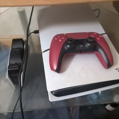 PS5 Slim Digital Edition + controller holder(charger) + 2 controllers (good condition)