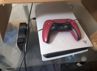 PS5 Slim Digital Edition + controller holder(charger) + 2 controllers (good condition)