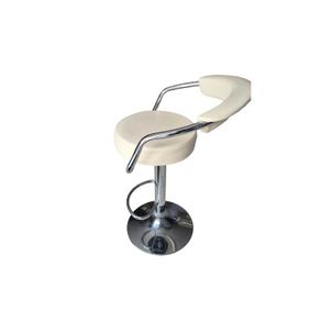 Height Adjustable Bar Stools - Cream Faux Leather - 15 Euro Each (4 Available)
