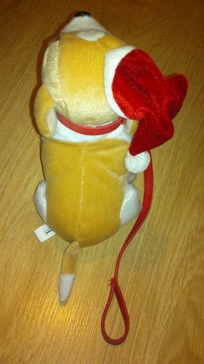 Dog teddy with Santa hat
