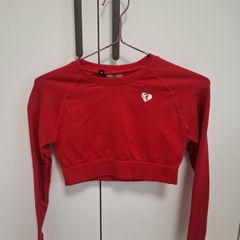Womens Best Power Red Leggings & Long Sleeve Top Set