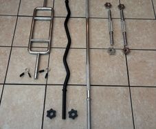 Solid Steel Gym Weightlifting Bars, CHEAP!!! All Solid Steel, Rated To Hold 100KG Each!!