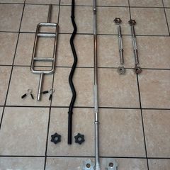 Solid Steel Gym Weightlifting Bars, CHEAP!!! All Solid Steel, Rated To Hold 100KG Each!!