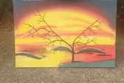 XL Acrylic Sunrise on stretched canvas
