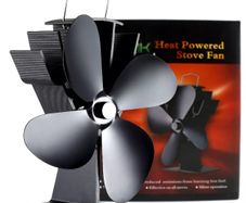Powerful 4 Blade Stove Fan For Log/Coal Burners. Only 187MM High