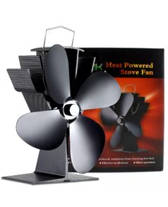 Powerful 4 Blade Stove Fan For Log/Coal Burners. Only 187MM High