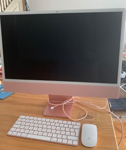 Apple iMac 2021 M1 24inch 8GB SSD 8-Core CPU 256gb capacity Rose Apple plus accessories