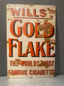 Wills Gold Flake Tin Metal sign