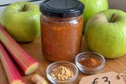 200g Organic Rhubarb and Bramley Apple Jam with Cinnamon and Ginger