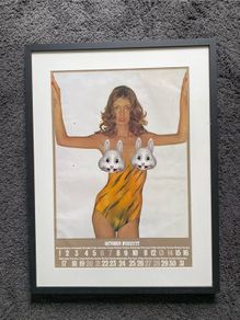 1973 Pirelli Calendar - October Art Framed - 54cm x 73cm