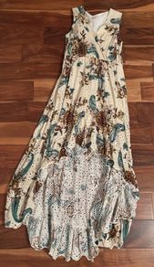 Floral Dress, High-Low Design made in Italy