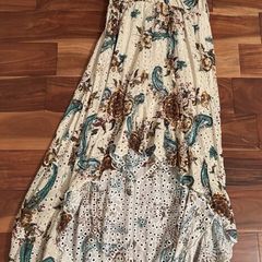 Floral Dress, High-Low Design made in Italy