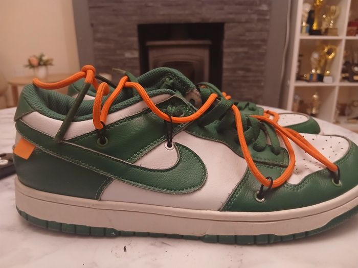 Nike Dunk Low Off-White Pine Green - Size UK 10