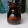 64 - Beautiful Vintage 4oz Bovril Dark Brown Glass Embossed Letters Jar Image 2