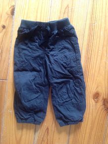 Gorgeous Black Lined Trousers Age 9-12 months