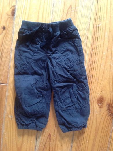Gorgeous Black Lined Trousers Age 9-12 months
