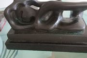 Moore Solid Bronze Ltd.Edition Reclyning Female Figure Sculpture