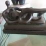 Moore Solid Bronze Ltd.Edition Reclyning Female Figure Sculpture Image 2