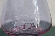 Vintage Caithness Glass Vase / Bowl with Etched Flower Design