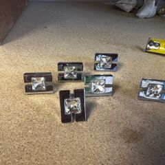 6 metal small knobs NEW