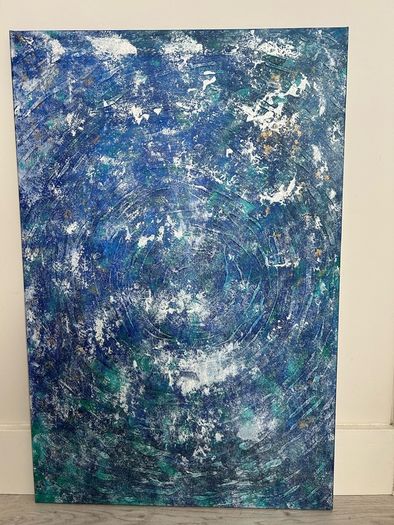 "Echoes of the deep" abstract painting