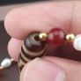 Antique Himalayan Tibetan 3 Eyes Agate Dzi Bead With Mix Lapis,carnelianPearls Necklace Image 10