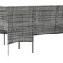 5 Piece L-shaped Couch Sofa Set with Cushions Poly Rattan Grey (FREE POSTAGE) Image 4