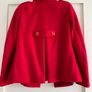 Sisley Red Pea Coat - UK6 Image 4