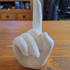Porcelain hand sculpture Ornament