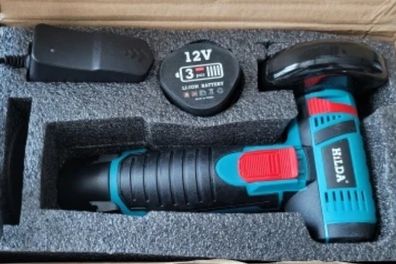 Mini Angle Grinder rechargeable 1 battery 2 discs