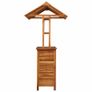 Outdoor Bar Table with Rooftop 122x106x217 cm Solid Acacia Wood Image 7
