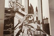 Original Comic Art of Marvels Spider-Man and Black Cat by Olivera Reginaldo