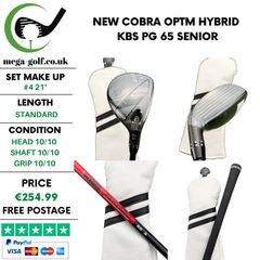 New Cobra OPTM Hybrid / #4 21 Degree / Kbs PG 65 Senior