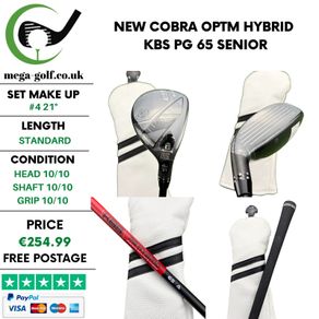 New Cobra OPTM Hybrid / #4 21 Degree / Kbs PG 65 Senior