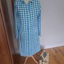 Stunning Maraislise Dress Turquoise/White Houndstooth Size 10 New Unworn Image 3