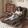 4-in-1 Folding Sofa Bed, Single Convertible Chair Bed with 5-Position Backrest & Pillow, Padded Sleeper Couch for Living Room Guest Image 3