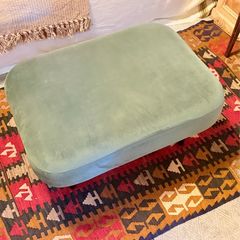 Green Velvet Ottoman
