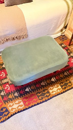 Green Velvet Ottoman