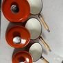 Cast Iron enameled pots x3 Image 2