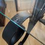 glass table with iron legs Image 4
