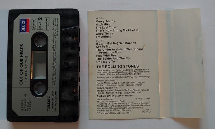 The Rolling Stones - out of our heads - Cassette