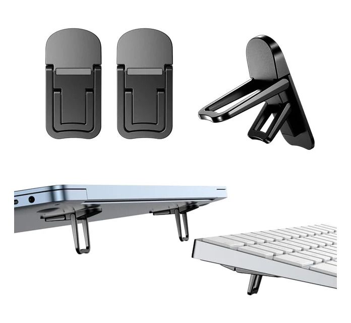 2pcs/Set Foldable Laptop Stand Portable Notebook Support Holder Adjustable Riser Cooling Bracket Universal for Laptop Tablet