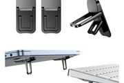 2pcs/Set Foldable Laptop Stand Portable Notebook Support Holder Adjustable Riser Cooling Bracket Universal for Laptop Tablet
