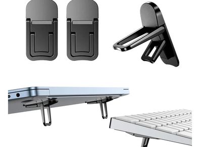 2pcs/Set Foldable Laptop Stand Portable Notebook Support Holder Adjustable Riser Cooling Bracket Universal for Laptop Tablet