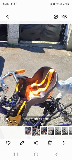 childs bike seat