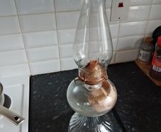 Vintage Original Eagle Glass Oil Lamp